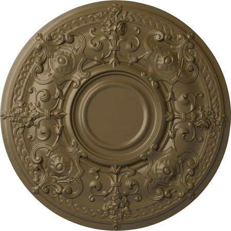 Ekena Millwork Oslo Ceiling Medallion (Fits Canopies up to 10 1/2"), 28 1/8"OD x 1 3/4"P, Mississippi Mud CM28OSMMF